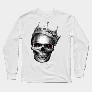 skull , skulls , dead , death , bones , skeleton , engraving , woodcut ,macabre , floral , graveyard,horror Long Sleeve T-Shirt
